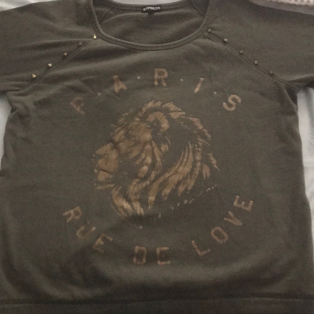 Olive green , sweatshirt